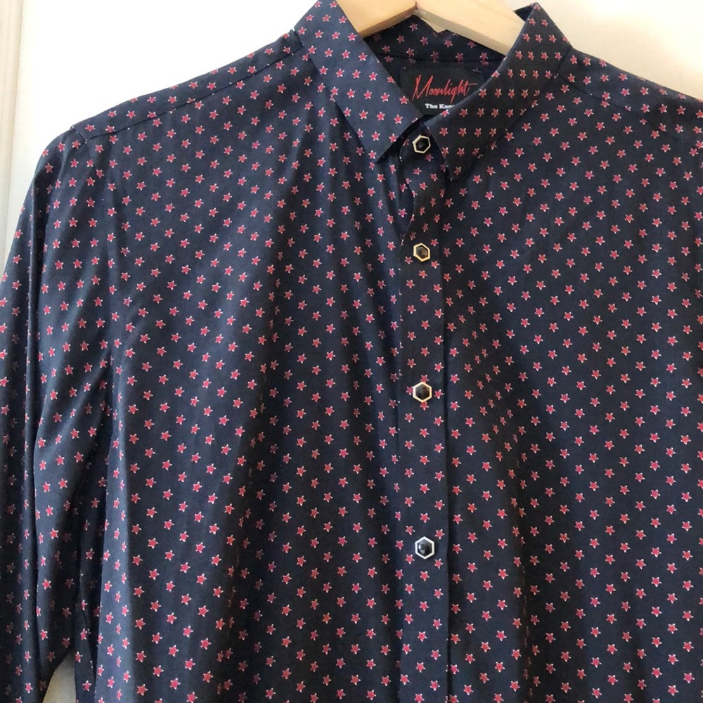 The Kooples Fitted navy viscose shirt M